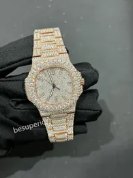 럭셔리 남성 감시 대상 디자이너 운동 시계를위한 고품질 다이아몬드 모이 사니트 시계 Montre 아이스 아웃 시계 자동 남성 Montre Luxe Mens Luxurys Watches i128