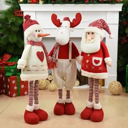 Christmas Decorations for Home Red Elk Dolls Wedding Year Xmas Decor Lovely Figures Sitting Toys Kids Festival Gift Kerst 231013