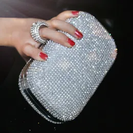 Sacos de noite SEKUSA Clutch DiamondStudded Bolsa com Corrente Ombro Mulheres Bolsas Carteiras para Casamento 231013