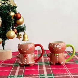 Kubki Śliczne imbir Man Ceramiczny kubek para filiżanki świątecznych prezentu