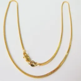 17 7inches 18K Solid Yellow Gold Chain Necklace Men&Women Milan Chain 2 7-3g313P