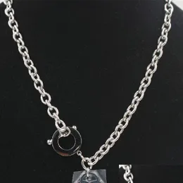 Anhänger Halsketten Edelstahl Quadratische Gliederkette Für Frauen Toggle Verschluss Ot Schnalle Choker Kragen Hip Hop Herz Halskette Schmuck Dr Dhy24