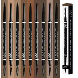 Eyebrow Enhancers Mico Brow Pencil Extremt Fine Double Ended with Brush Black Eye Tint Cosmetics 231013