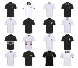 Men's Brand T-shirt Summer Polo Fashion Black and White Business Breathable Lapel Short Sleeve Casual Top M-3XL