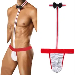 UNDUPTS SEXY BRIPS 2022 iç çamaşırı nefes alabilen tanga erkekler garson kostüm bodysuit iç çamaşırı g-string187f