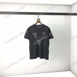 21ss мужские футболки с принтом поло дизайнерские баскетбольные футболки с буквенным принтом Парижская одежда мужская рубашка с биркой Свободный стиль черный белый серый 08277m