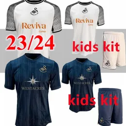 Maglie da calcio 23 24 Swansea City 2023 2024 Camisetas De Futbol Home Away PIROE CULLEN NTCHAM COOPER GRIMES Set da uomo per adulti Kit per bambini 20 20