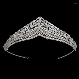 Hair Clips Tiaras And Crown HADIYANA Women Zirconia With A High Aesthetic Value Wedding Engagement Bridal BCY6021 Headband