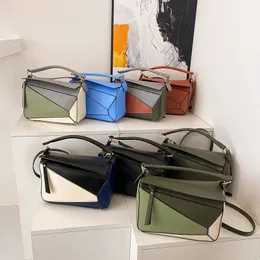 Abendtaschen für Frauen Europa und Amerika Nähte Kontrast Geometrische Tasche Oneshoulder Diagonal Geldbörsen Handtaschen Designer 231013