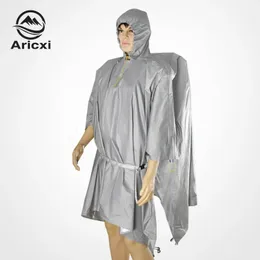 الخيام والملاجئ Aricxi Ultralight المشي لمسافات طويلة معطف المطر في الهواء الطلق المظلة التخييم Mini Tarp Sun Shelter محدث 15D السيليكون الفضة الطلاء 231013