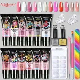 Nail Art Kits Mobray Acrylic Poly Gel Set Extension Kit Fast Building All For Manicure Design 231013