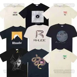 Designer Luxo Rude Clássico Mens e Womens Camiseta Hip Hop Campeão Bandeira Impresso Verão Respirável Versátil High Street Tendência T310J