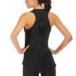 Canotte da donna Camicia da yoga con lacci sul retro Maglia da allenamento Maniche corte Abbigliamento sportivo Canotta sportiva Sexy