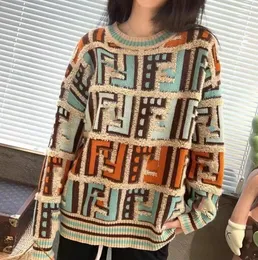 23f suéteres vintage de luxo feminino manga comprida designer suéter feminino cardigã de malha jacquard