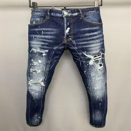 DSQ PHANTOM TURTLE Jeans da uomo Jeans firmati di lusso da uomo Jeans skinny strappati Cool Guy Foro causale Denim Jeans di marca di moda Me250s