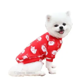 Abbigliamento per cani Maglieria classica Maglione Cappotto in pile Ispessimento Caldo Sublimazione Pet Dogg Camicia Primavera Autunno Inverno Vestiti per gatti Customes