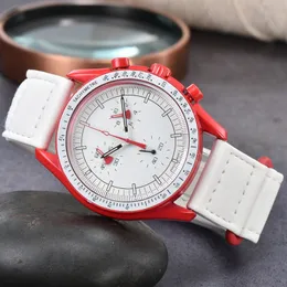 Omeg WISS WIDZA DLA MĘŻCZYZN 2023 MENS ZWERAJE SZEŚĆ IGEDY Wszystkie tarcze Work Kwarc Wastch Top Luksusowa marka Chronograph Clock Akcesoria moda