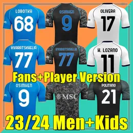 23 24 Napoli Soccer Jerseys 2023 2024 Halloween Special Neapel Shirt Kvaratskhelia Minjae Maillot Naples Kid Zielinski H.Lozano Osimhen Politano Football Shirts.