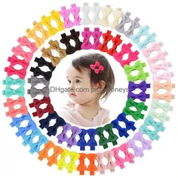 2inch Bebek Bebek Küçük Yay Hairclips Barrettes Saç Aksesuarları Mini Sevimli Saçkoplar Kafa Bantları Bebek yürümeye başlayan çocuk şapkası Dhpkb