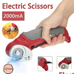 Other Power Tools 2000Mah Portable Cordless Electric Round Scissors Shear Cloth Cutter Fabric Cutting Hine Kit Tool Drop Delivery Ho Dh1Mv