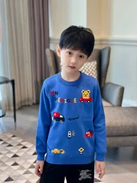 childrens pullover cotton wool winter kids boys girls sweaters thick warm sweater toddler blue clothing 2-8Y