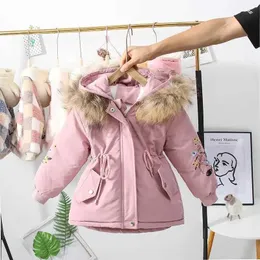 Down Coat Girls Pie To Overcome Winter Cotton Jacket 2023 New Korean Version Children's Clothing Plus Velvet Thick Kids Coats -20 Degrees J231013