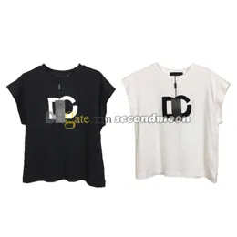 T-shirt da donna a maniche corte con stampa di lettere T-shirt estiva girocollo T-shirt firmate stile casual