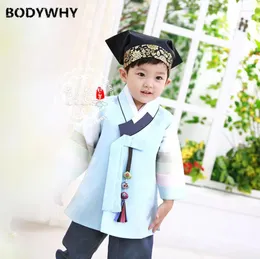 Ethnic Clothing Boy's Hanbok Handsome High End Children's Clothes Imported Fabric Birthday Korean Fashion Costume Special Gifts