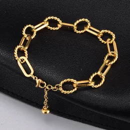 Bracciale Amaiyllis Bracciale in oro 18 carati minimalista a catena spessa Bracciale personalizzato punk geometrico Braccialetti Gioielli per gioielli femminili Regalo 231013