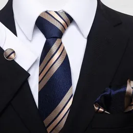 Bow Ties Tie Suit Accessories Party Squares Present Gold Group Colors Fit For Holiday Wedding Men Pocket Sale Set Necktie 65 Blue