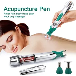 Massageboenar Rocks Electric Acupuncture Point Muscle Pian Relief Pen Laser Therapy Heal Meridian Energy For ben Neck Body Massager 231013