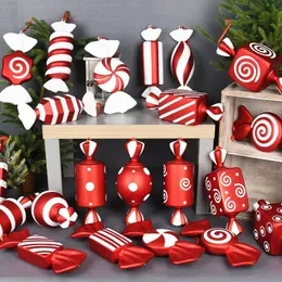 Decorações de Natal Vários Estilos 32cm Vermelho e Branco Grande Ornamento de Doces Decoração de Árvore Decoração de Casa 231013