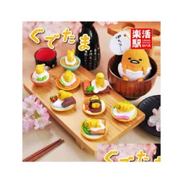 Cartoon TV 8pcslot Gudetama Lazy Egg Cute Mini Pvc Action Figure Ornament Toy for Home Decoration2894667 Toys Gifts Action Figures Mo DH0CM