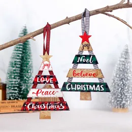 Factory Outlet New creative decorations wooden strips Christmas tree decorations gifts Christmas tree decorations