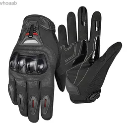 Five Fingers Gloves Motorcycle Accessories Wear-Resistant Men's Motorcycle Gloves Anti-Slip Hook and Loop Fasteners Anti-Fall Waterproof Biker Glove YQ231014