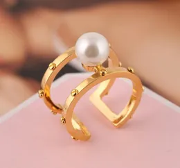 Luxury Desinger Rings for Women 18K Gold Ring for Women Jewelry with Pearl for Party Wedding Gift4624927