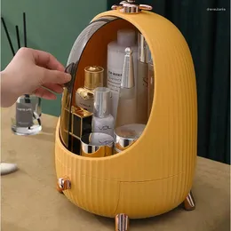 Kosmetiska väskor led lampbox sminklåda arrangör smycken nagellack smink container skrivbord skönhet display fodral