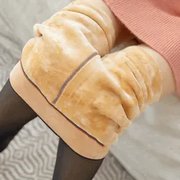 Sıcak satış seksi tozluk kış kadın moda sıcak kadife örme kalın legginler yeni yüksek bel katı elastik pantolon