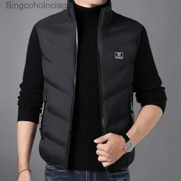 Men's Vests Warm Padded Thick New Brand Casual Fashion Sleeveless Vest Jacket Autumn Winter Classic Waistcoat Coat Korean Mens Clothes 2023L231014