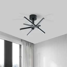 La lampada adotta un design minimalista a forma di linea: lampada da soffitto a semi-incasso a LED (L8001)