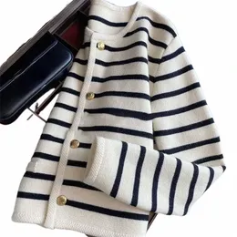 women's Sweaters White Black Striped Short Cardigan Women Korean Fashion Sweater Elegant Long Sleeve Top Spring cardigan women traf 221020 b26o#