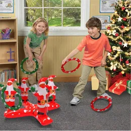 Decorações de Natal Infláveis Ao Ar Livre Papai Noel Jogo de Arremesso de Árvore para Casa Crianças Presente de Natal 231013