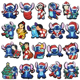 Karikatür Anime Noel Ayakkabı Takımları Pvc Mavi Moda Shoecharms Toka Bilezik Clog Dekorasyon Partisi Hediyesi