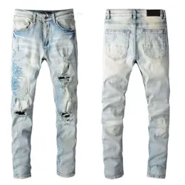 Jeans miri jeans mens designer de alta qualidade estilo legal luxo denim calça angustiado rasgado motociclista preto azul jean slim fit motocicleta.SML