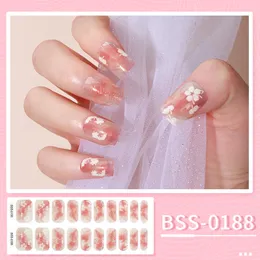 European and American fashion gel manicure stickers with 3D bronzing flowers Korean UV nail polish gel nail stickers 20pcs/pc