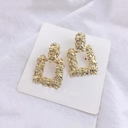 Orecchini con retro punk grande clip quadrata geometrica placcata in oro per le donne gioielli in metallo non forato orecchini per polsini femminili orecchini regalo per feste