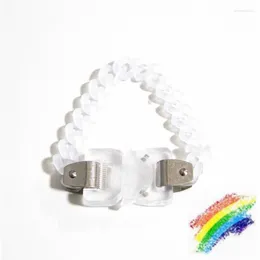 Länkarmband PC 1017 Alyx 9sm armband män kvinnor stål transparent metallspänne315k