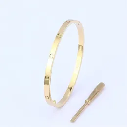 Bracciale rigido per coppia di moda Design sottile 4MM Bracciale rigido per vite in acciaio inossidabile 316L con cacciavite per donne e uomini amanti311V