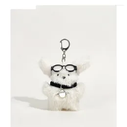 Kemerler kız kalp köpek yavrusu peluş kolye bebek süt kaka karikatür çanta asılı süsleme hediyesi anahtarlık