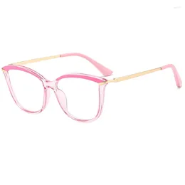 Solglasögon Eye Anti Blue Light Optical Eyebrow Glasses Frames Men Women TR90 Spring Leg Awode Computer Game Gelglas